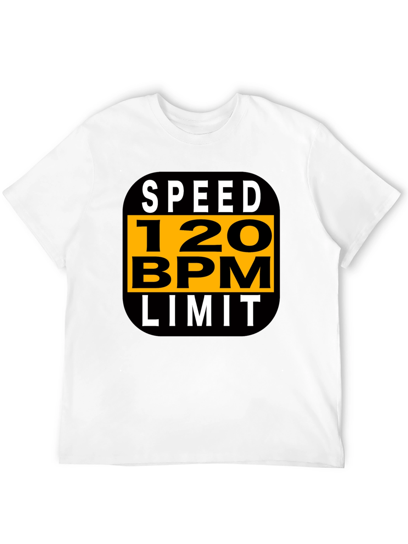 Speed 120 BPM Limit Black Graphic Tee