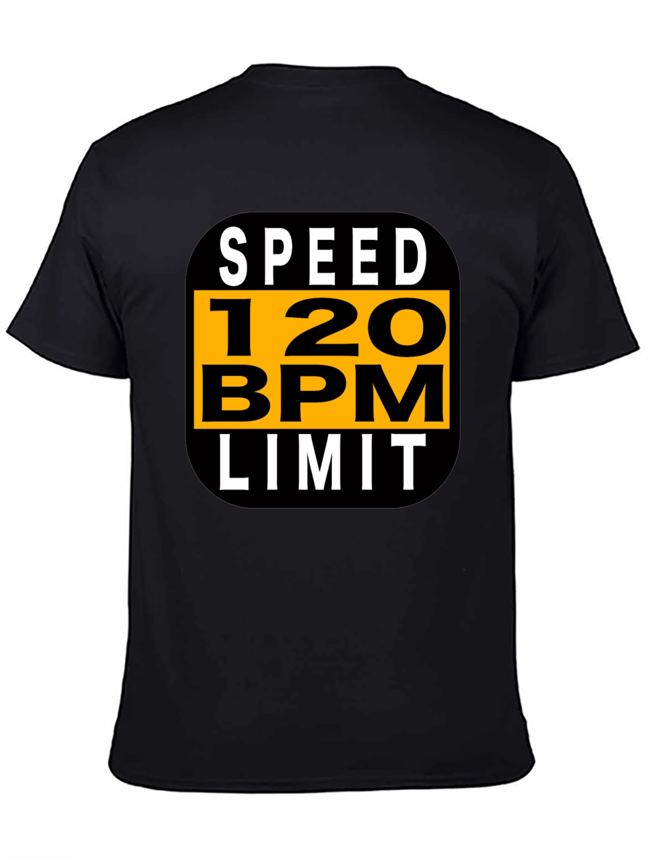 Speed 120 BPM Limit Black Graphic Tee