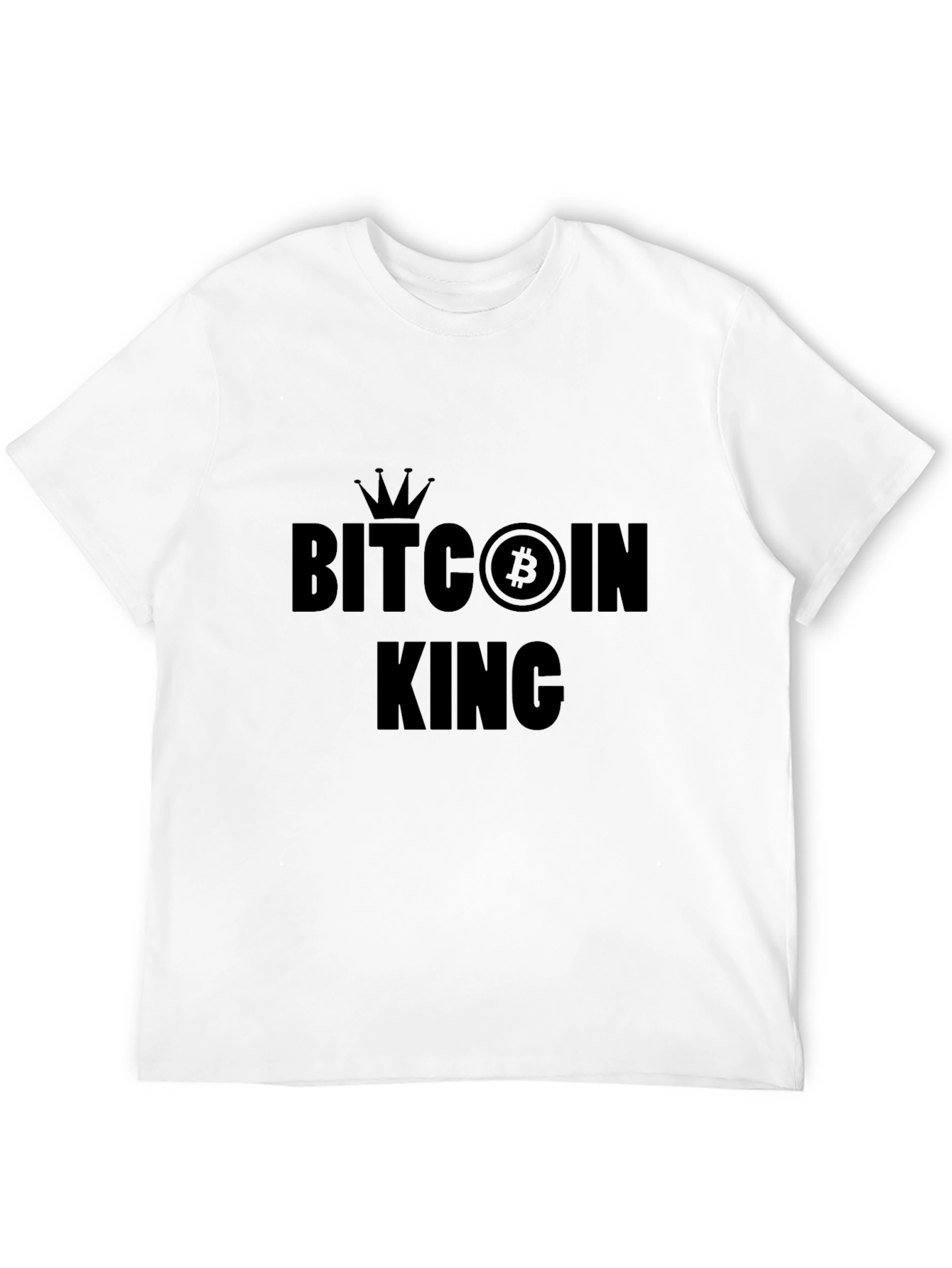 Bitcoin King Black T-Shirt Crypto Currency Tee