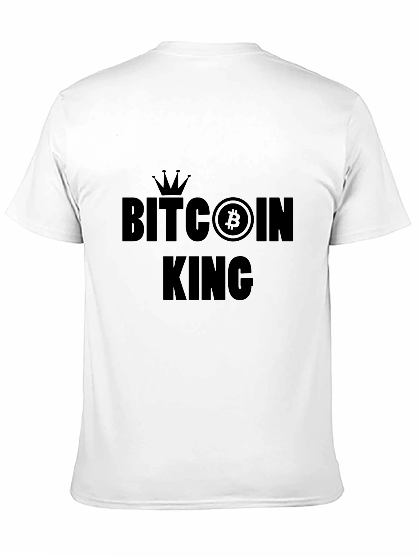 Bitcoin King Black T-Shirt Crypto Currency Tee