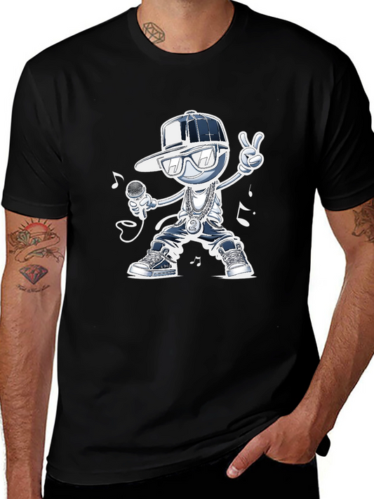 Cool Cartoon Rapper Graphic Tee