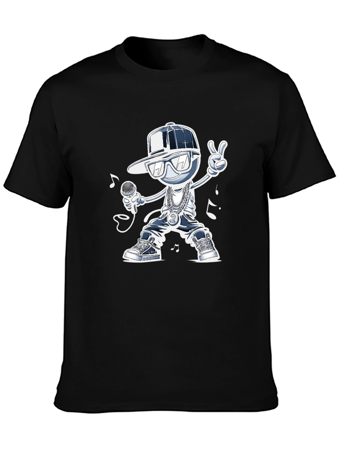 Cool Cartoon Rapper Graphic Tee