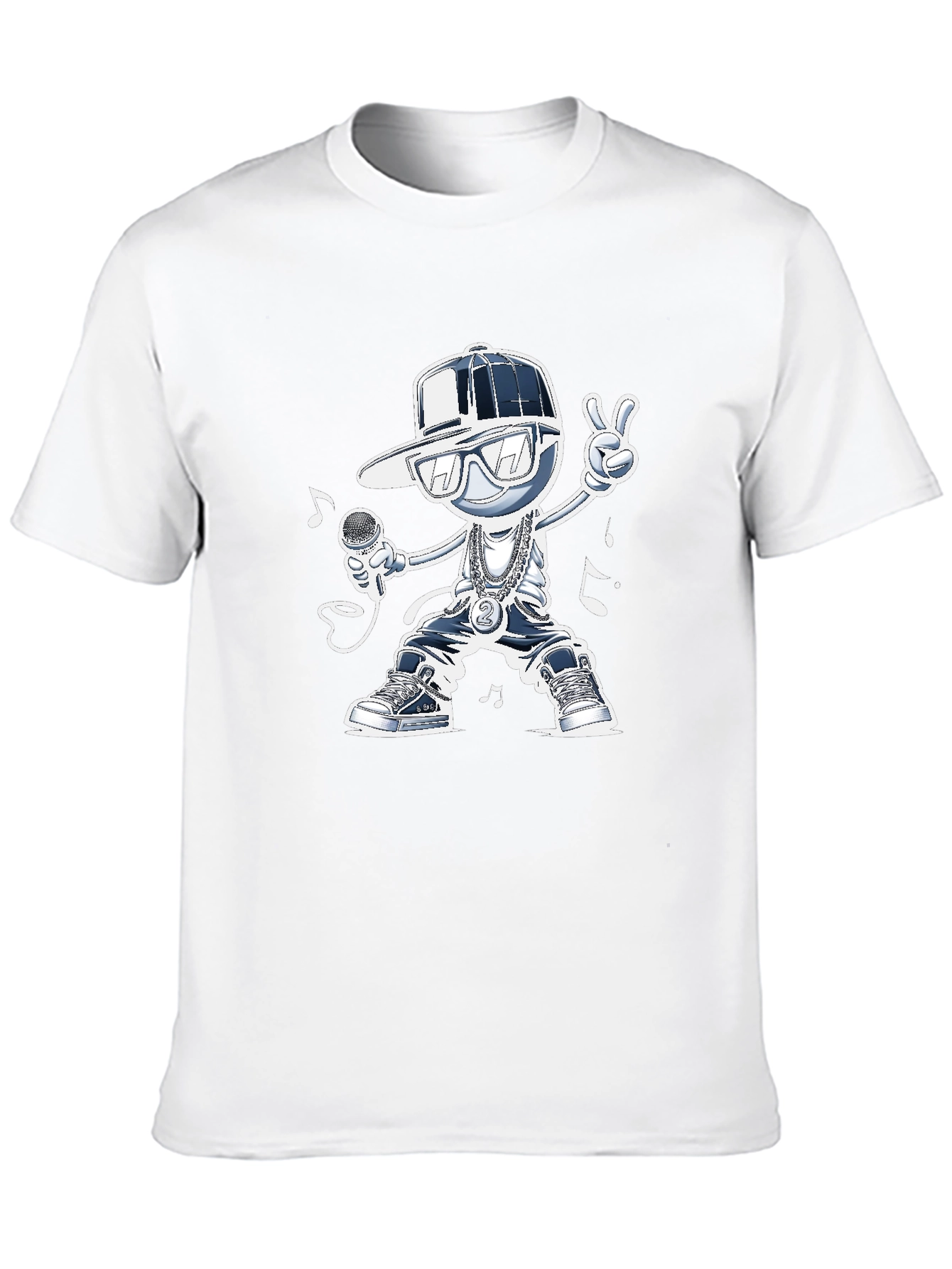 Cool Cartoon Rapper Graphic Tee