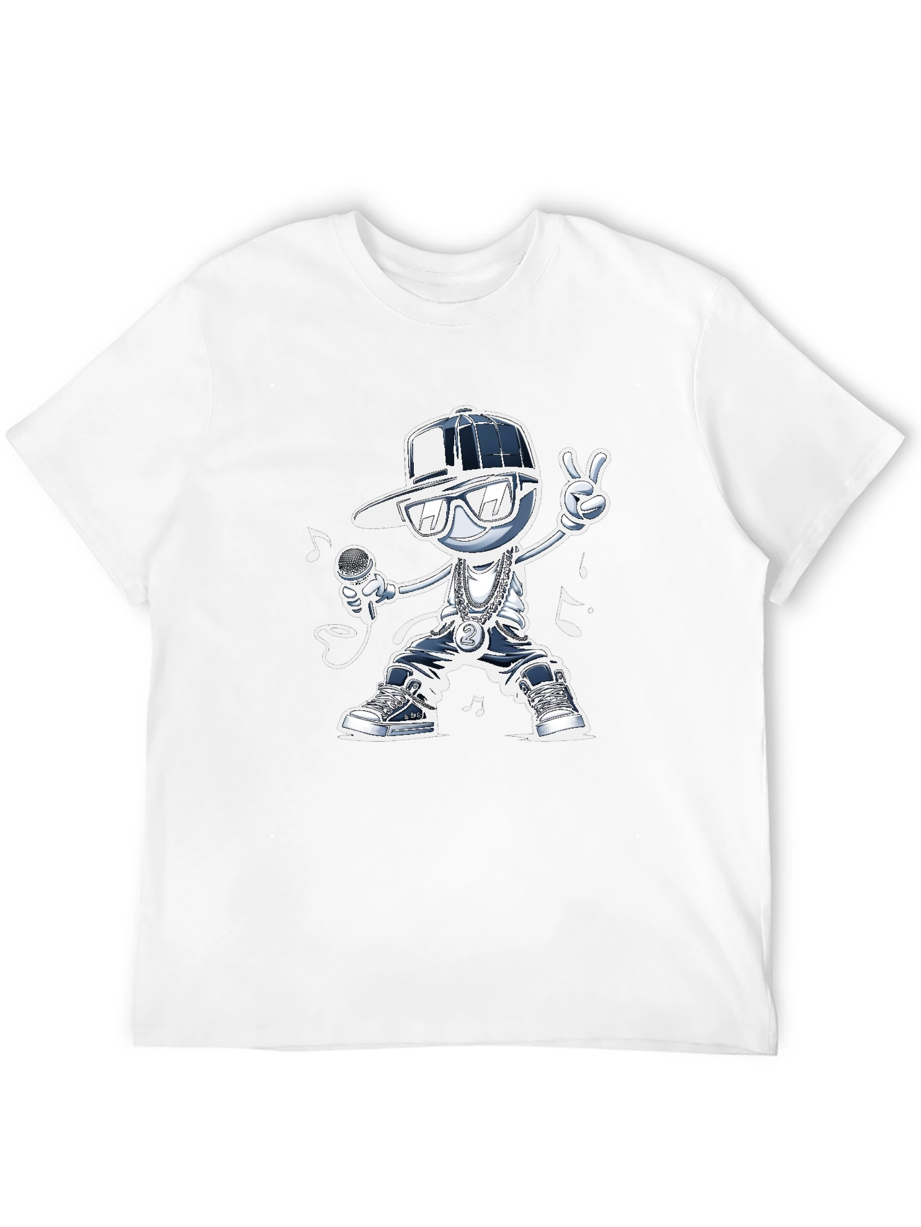 Cool Cartoon Rapper Graphic Tee