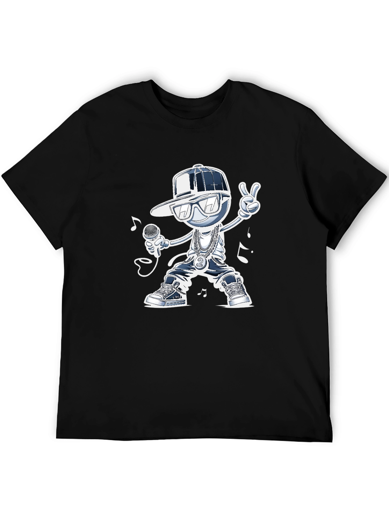 Cool Cartoon Rapper Graphic Tee
