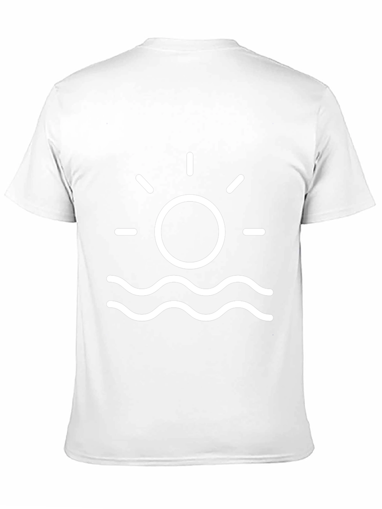 Black T-Shirt - Sun & Waves Graphic Tee