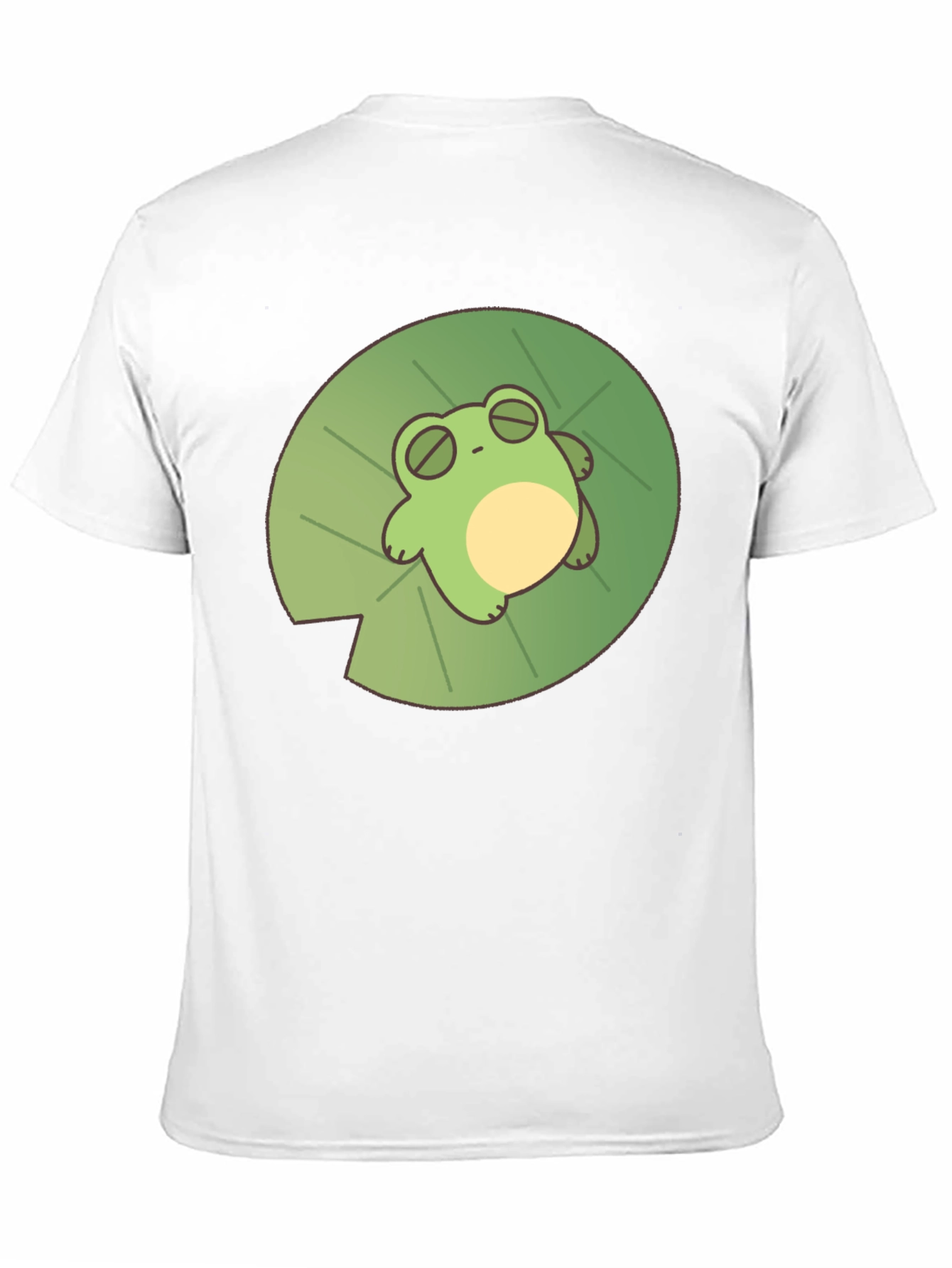 Frog on Lily Pad Black T-Shirt