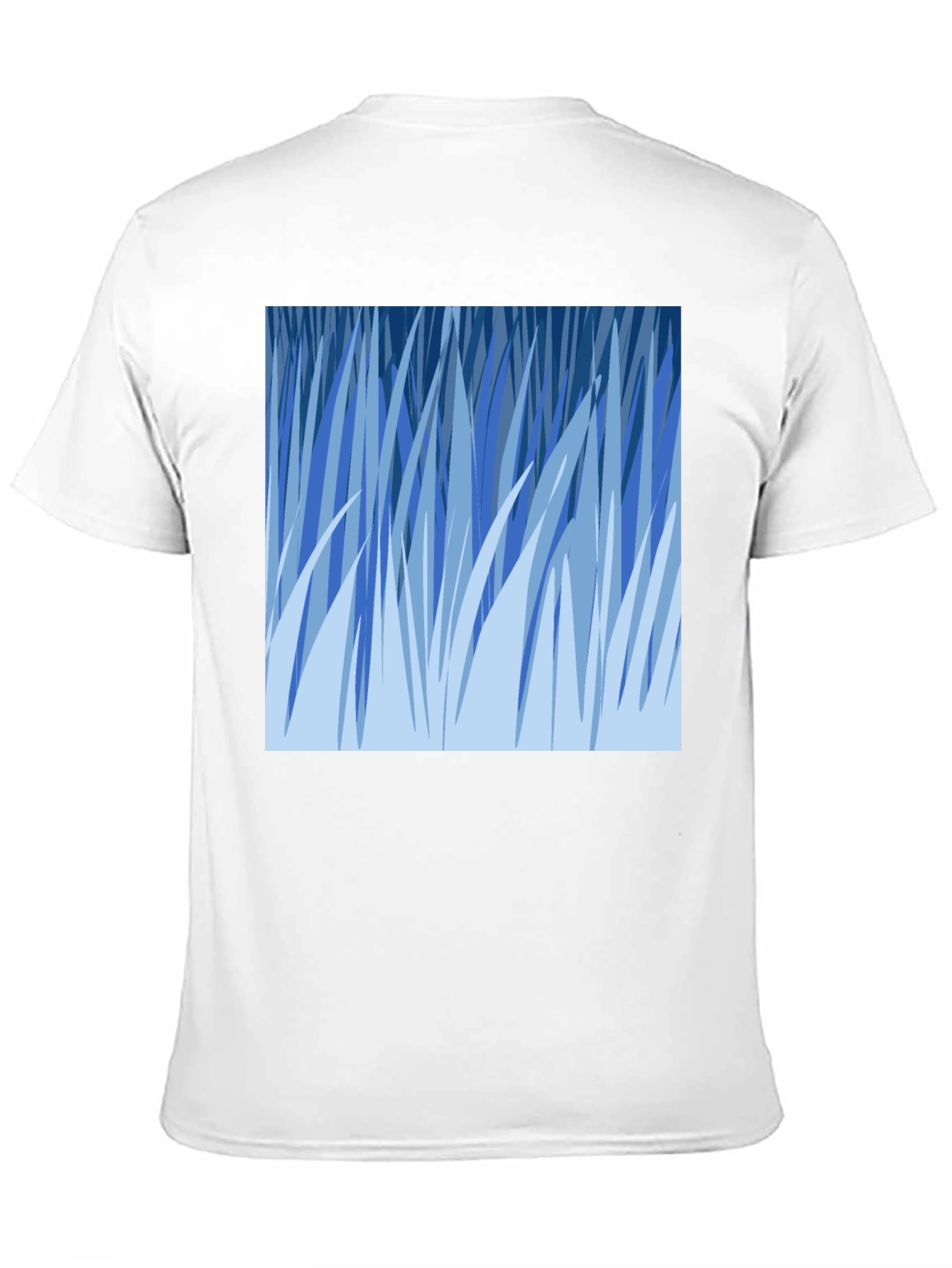 Abstract Blue Grass Graphic Tee - Soft Cotton