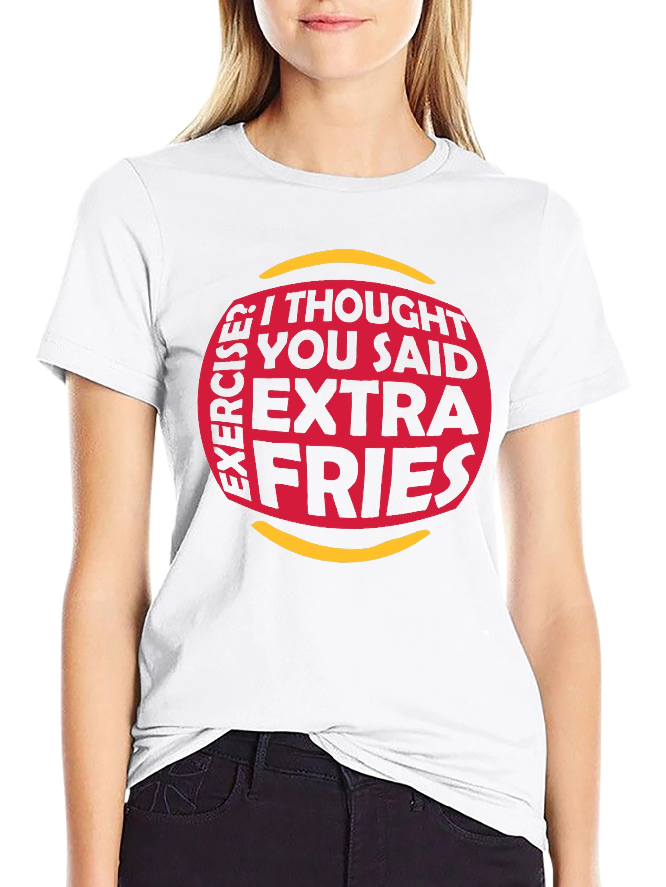 Extra Fries Graphic Tee - Funny Workout Shirt
