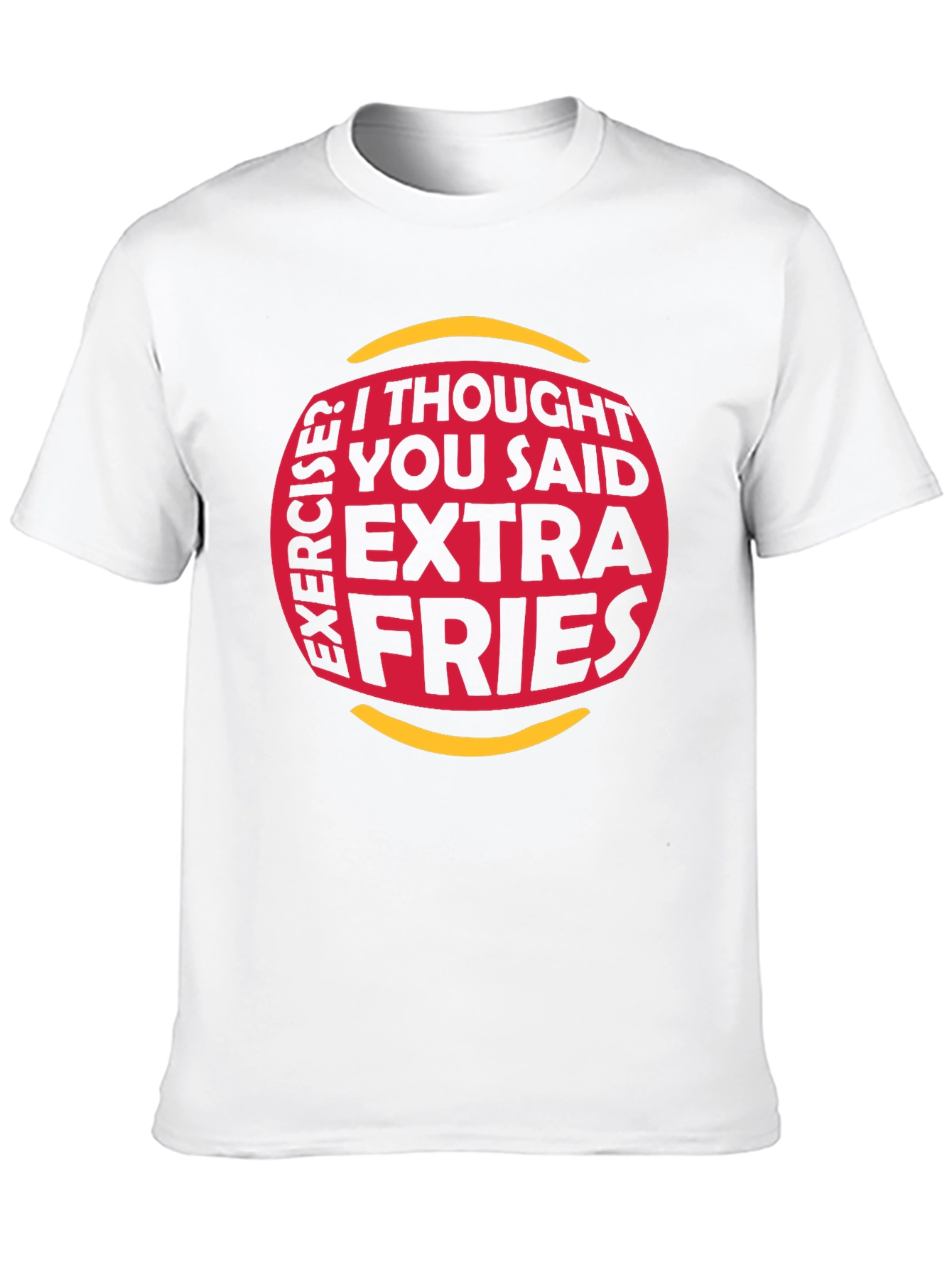 Extra Fries Graphic Tee - Funny Workout Shirt