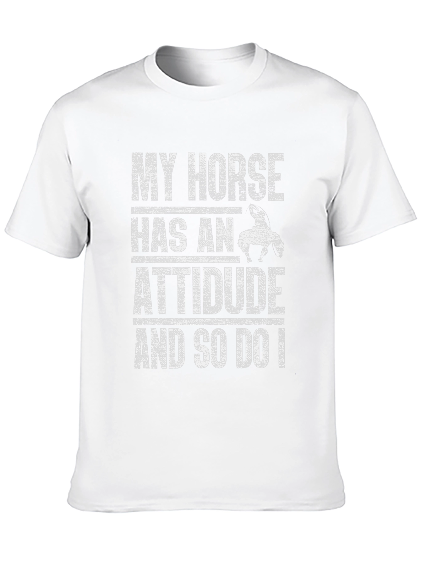 My Horse Has An Attitude Mens Black T-Shirt