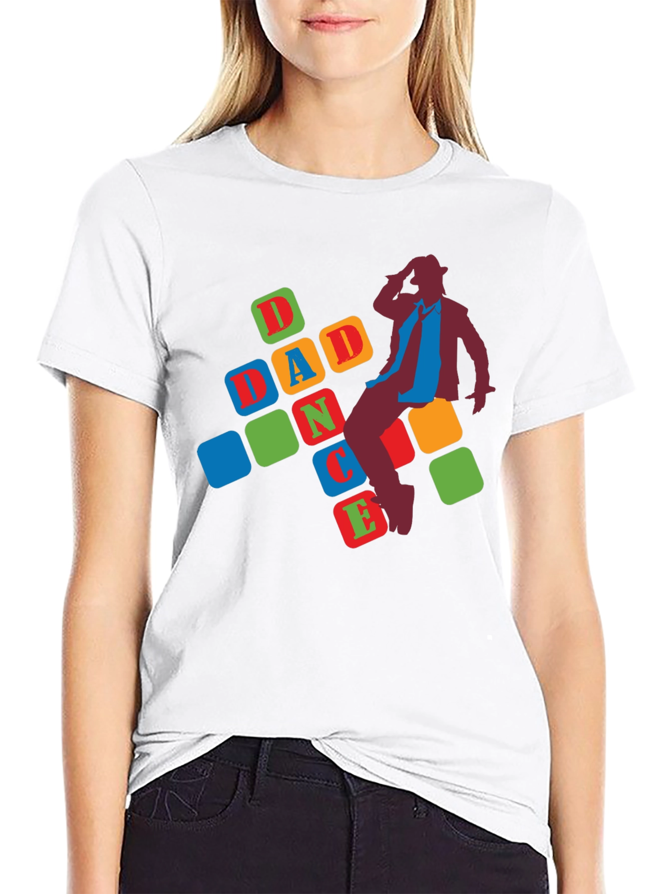 Dad Dance Graphic Tee - Black Casual T-Shirt
