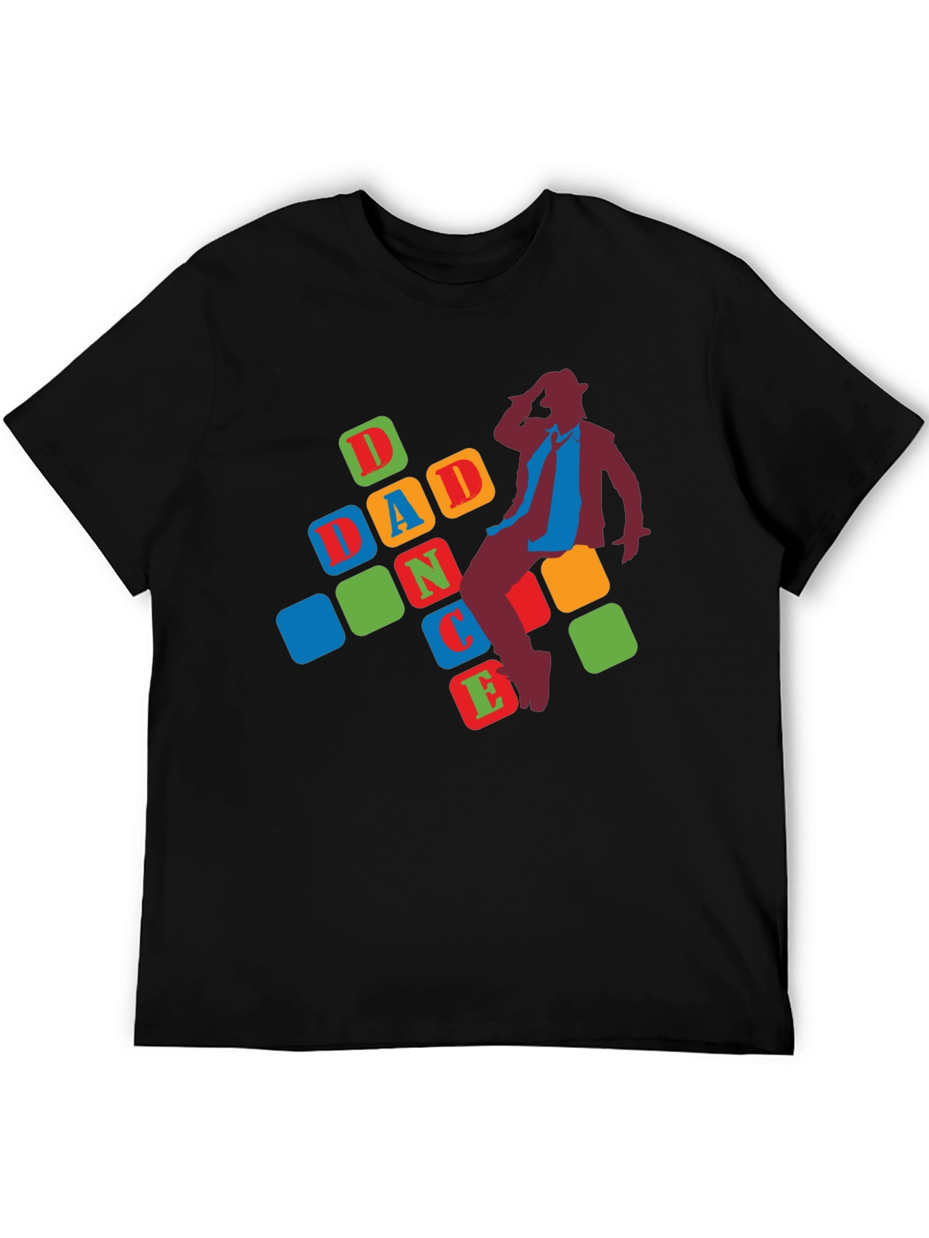 Dad Dance Graphic Tee - Black Casual T-Shirt