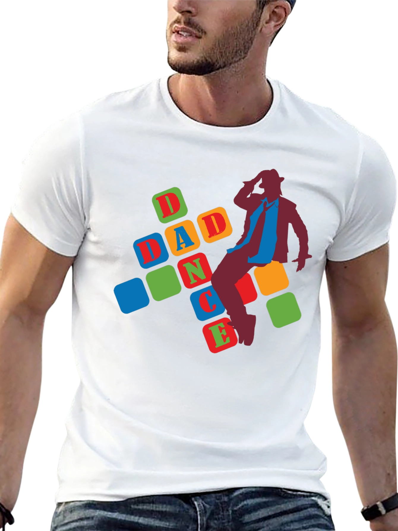 Dad Dance Graphic Tee - Black Casual T-Shirt
