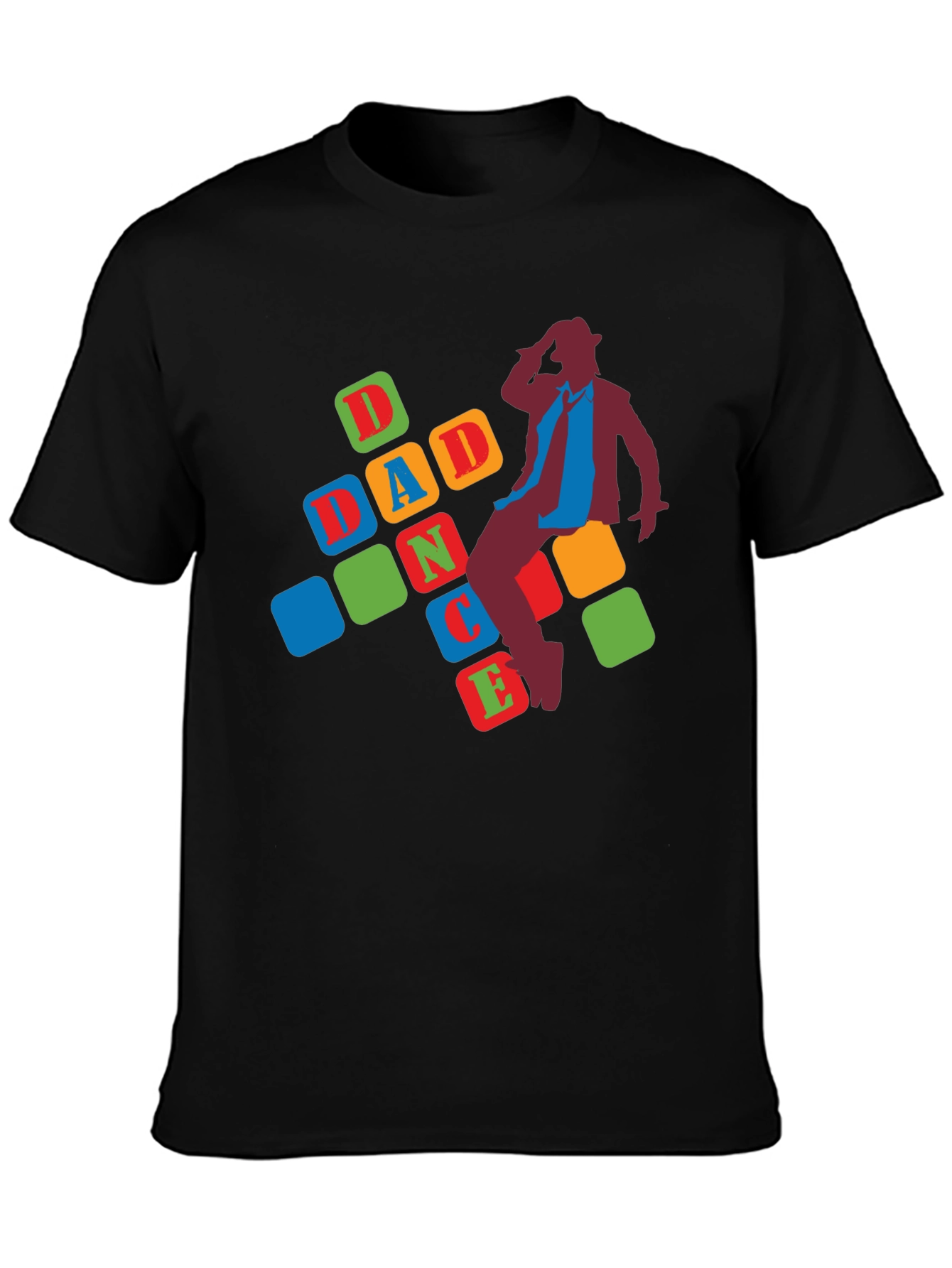Dad Dance Graphic Tee - Black Casual T-Shirt