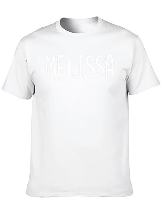 Melissa Custom Name Black T-Shirt