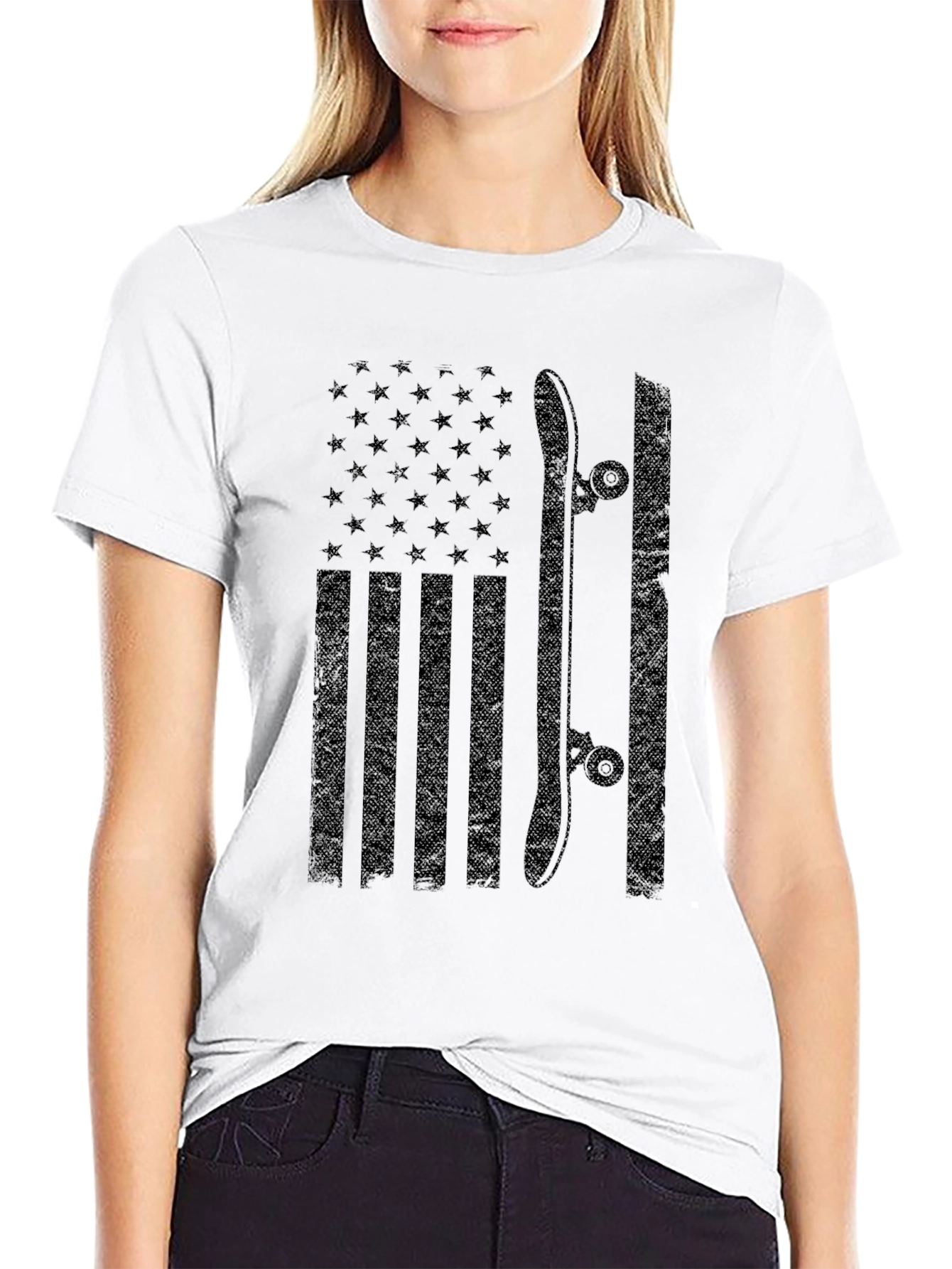 Skate USA Flag Graphic Tee
