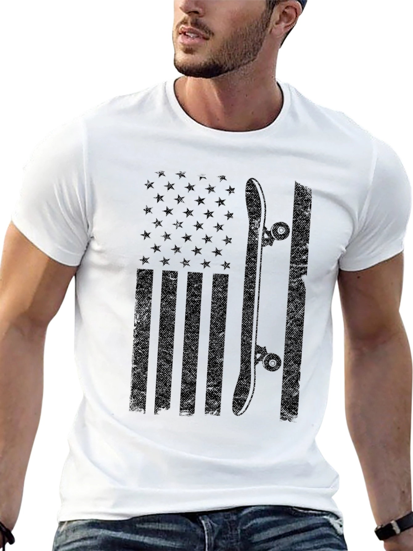Skate USA Flag Graphic Tee