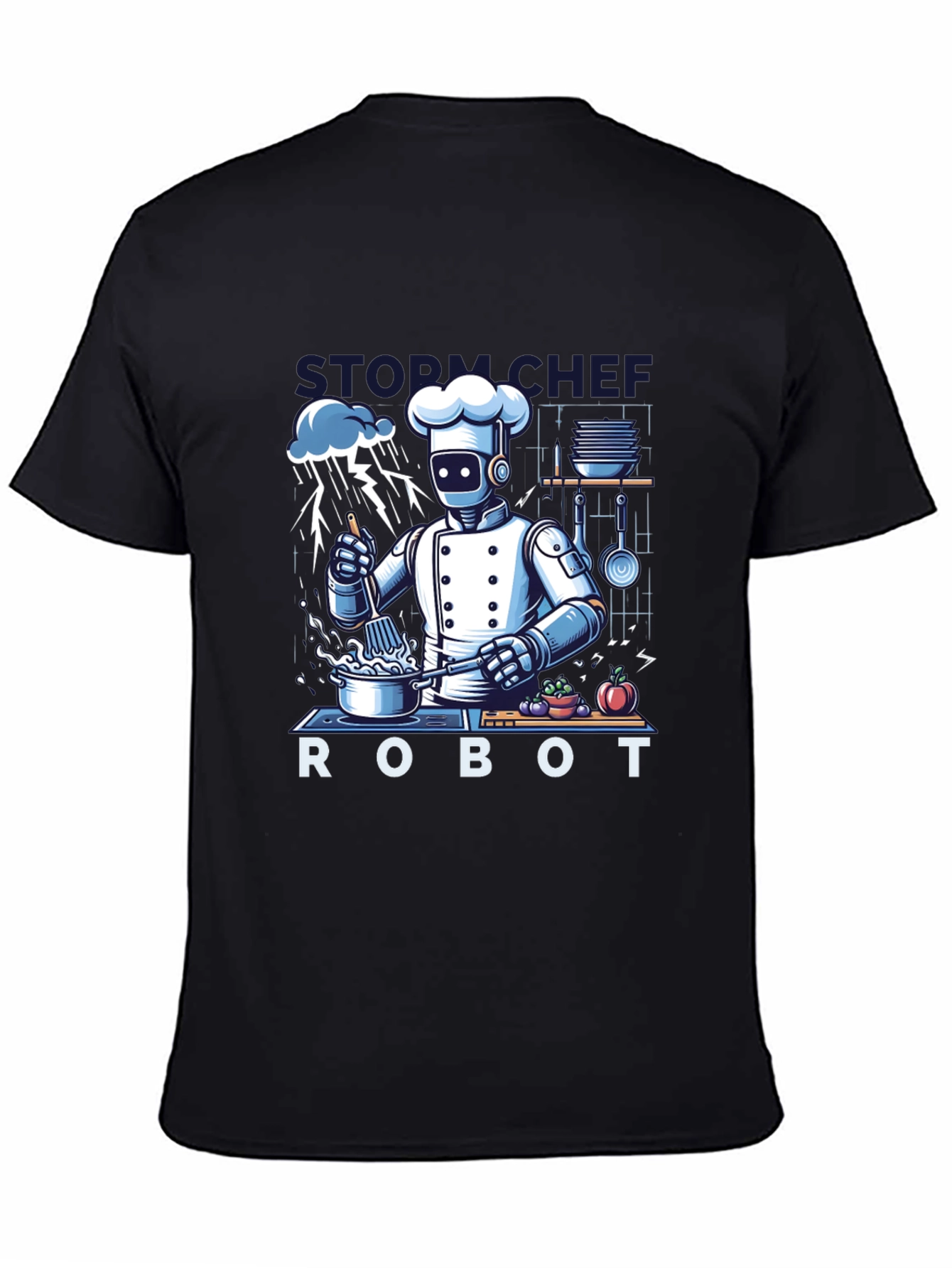 Storm Chef Robot T-Shirt - Unique Graphic Tee