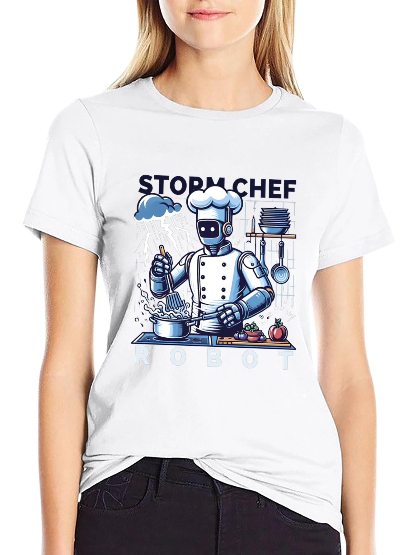 Storm Chef Robot T-Shirt - Unique Graphic Tee