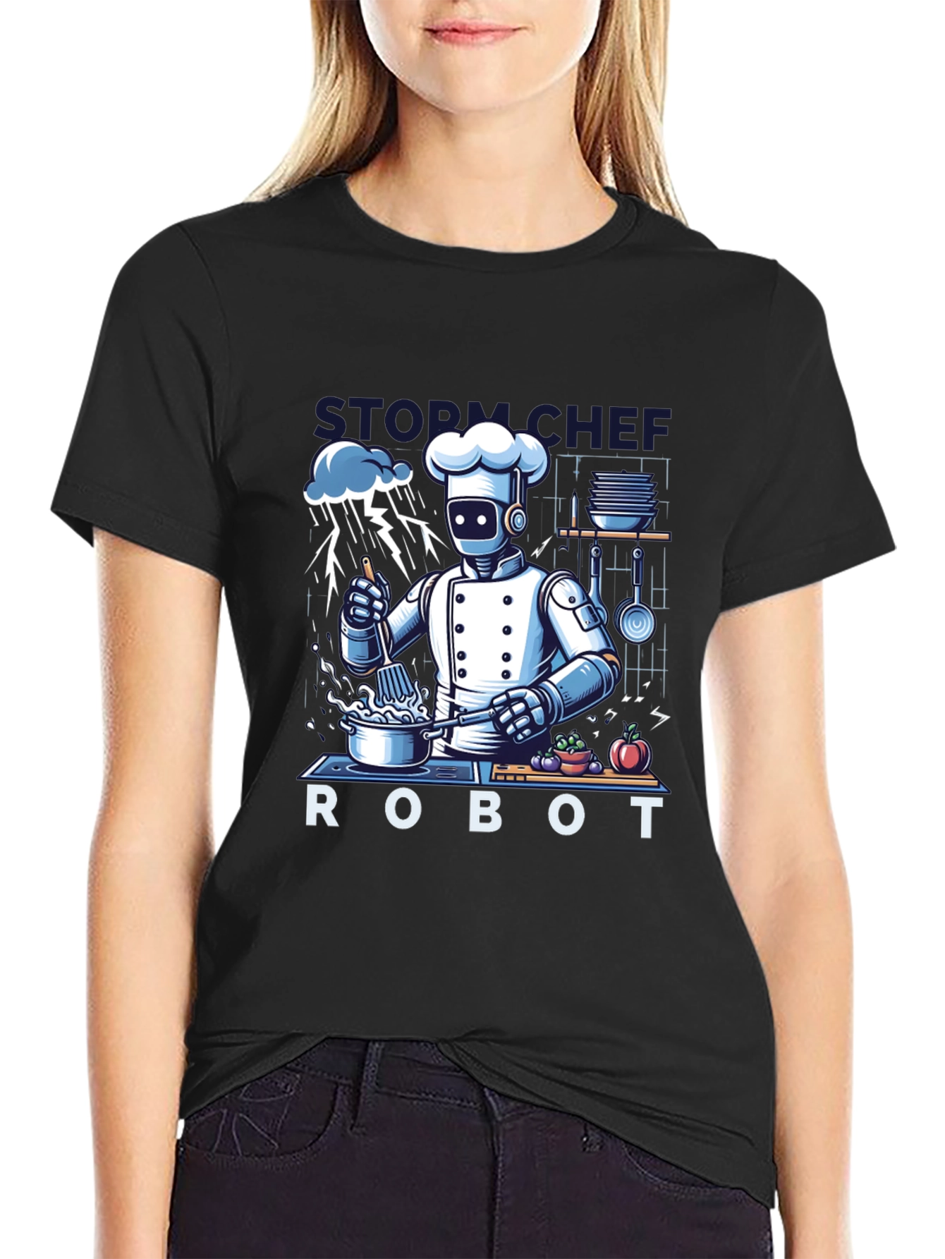 Storm Chef Robot T-Shirt - Unique Graphic Tee