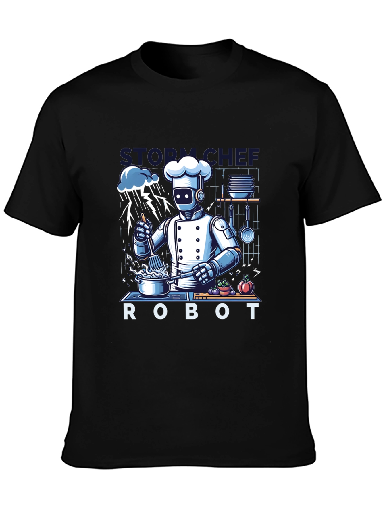Storm Chef Robot T-Shirt - Unique Graphic Tee