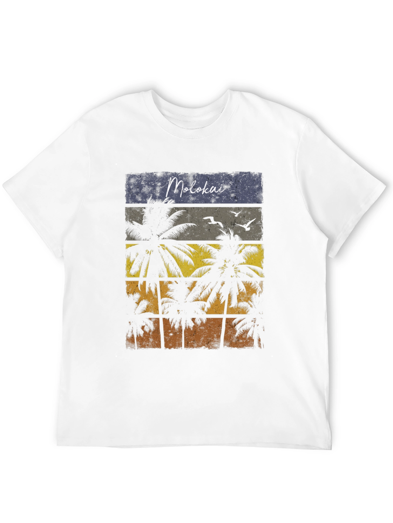 Molokai Palm Tree Graphic Tee - Tropical Island Vibe