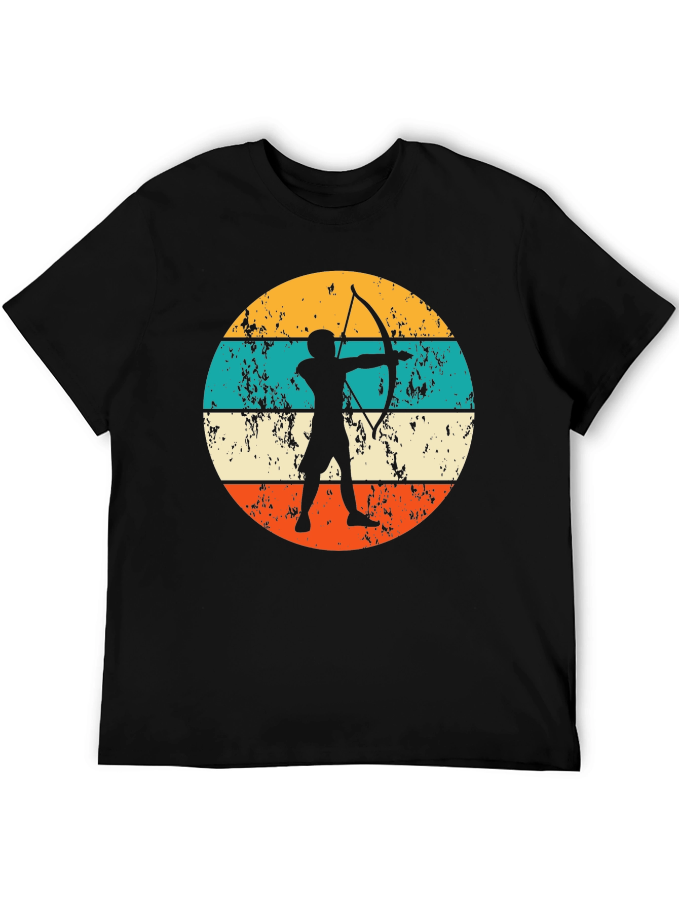 Archery Silhouette Graphic T-Shirt Retro Style