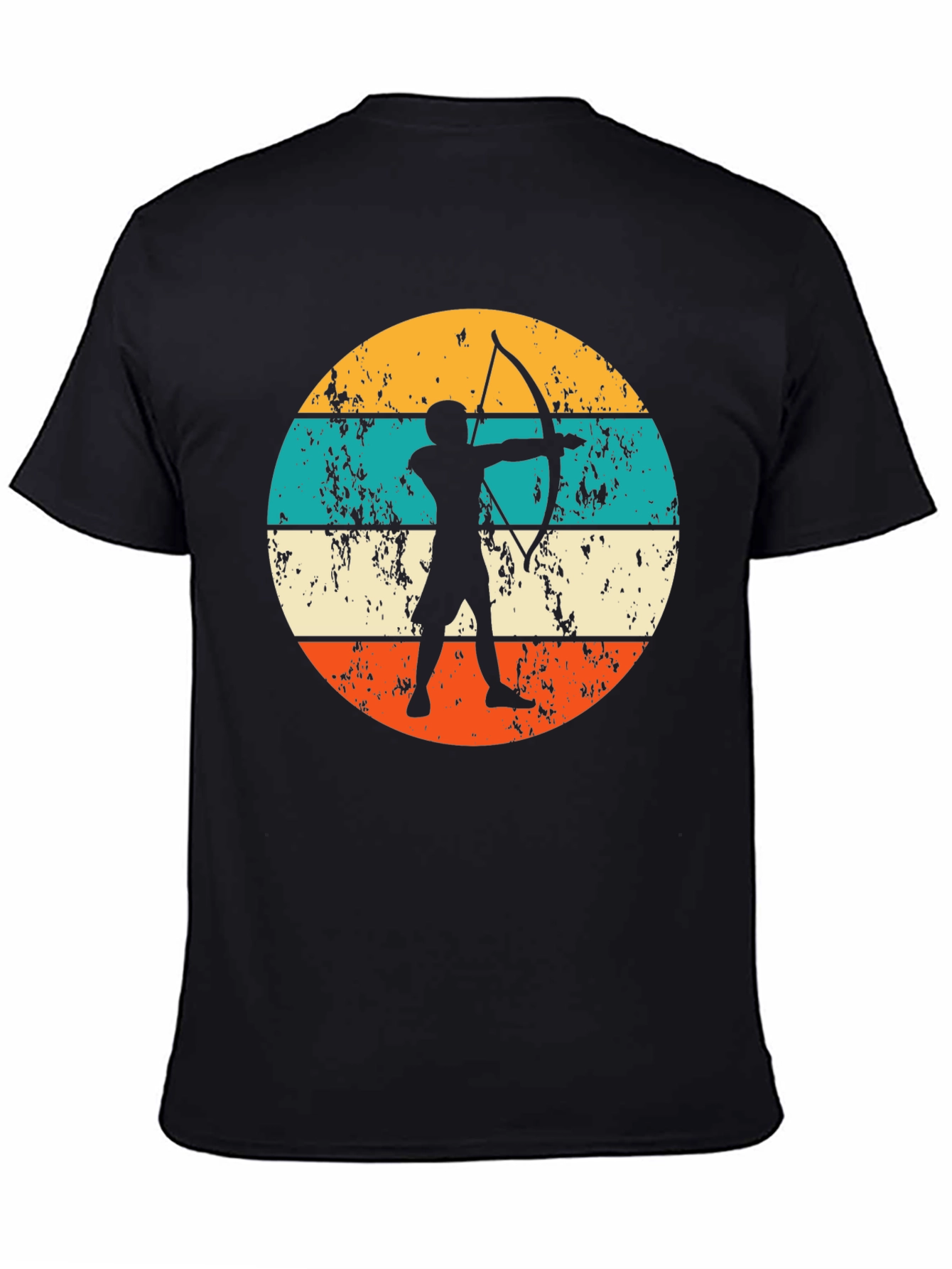 Archery Silhouette Graphic T-Shirt Retro Style