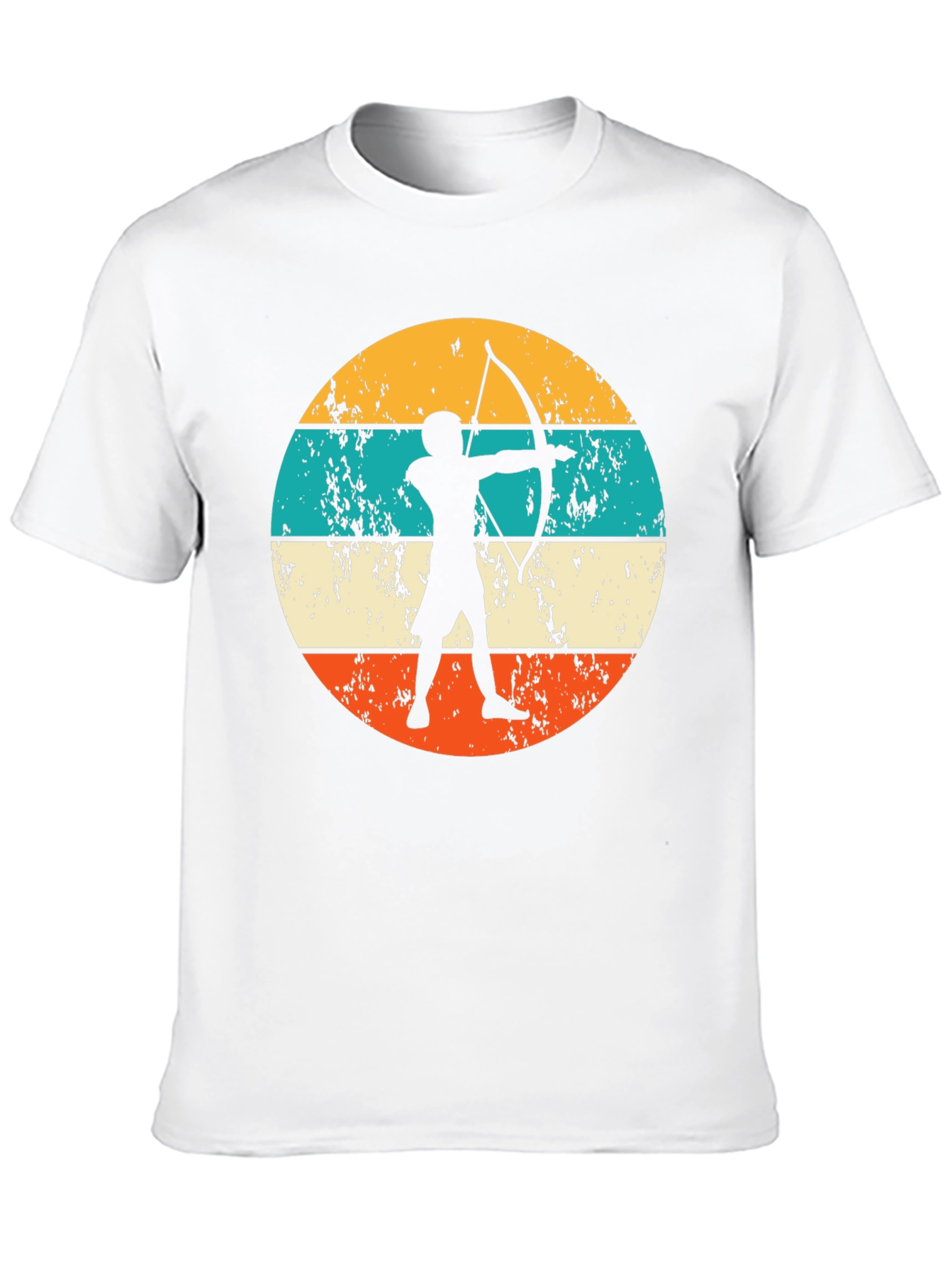 Archery Silhouette Graphic T-Shirt Retro Style