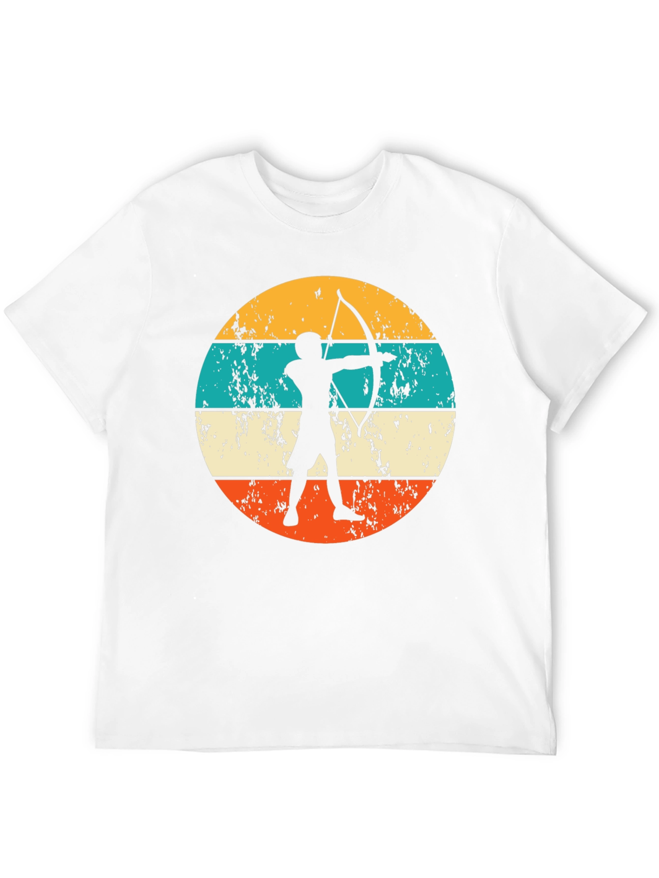 Archery Silhouette Graphic T-Shirt Retro Style