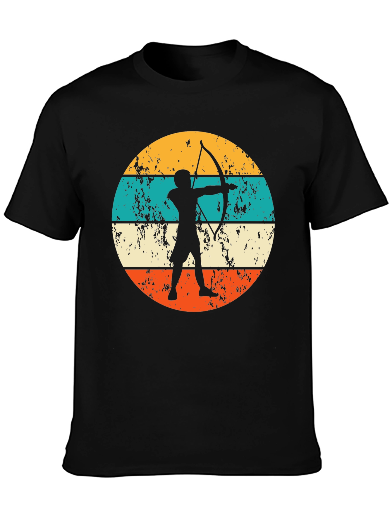 Archery Silhouette Graphic T-Shirt Retro Style