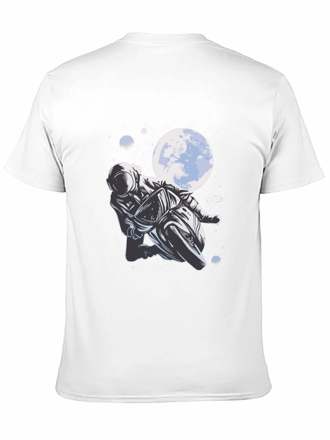 Astronaut Biker T-Shirt - Space Motorcycle Rider Tee