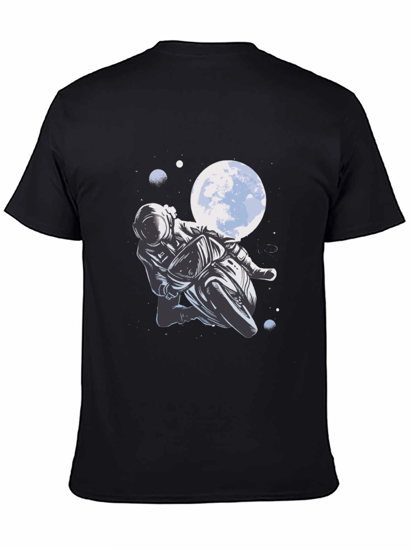 Astronaut Biker T-Shirt - Space Motorcycle Rider Tee
