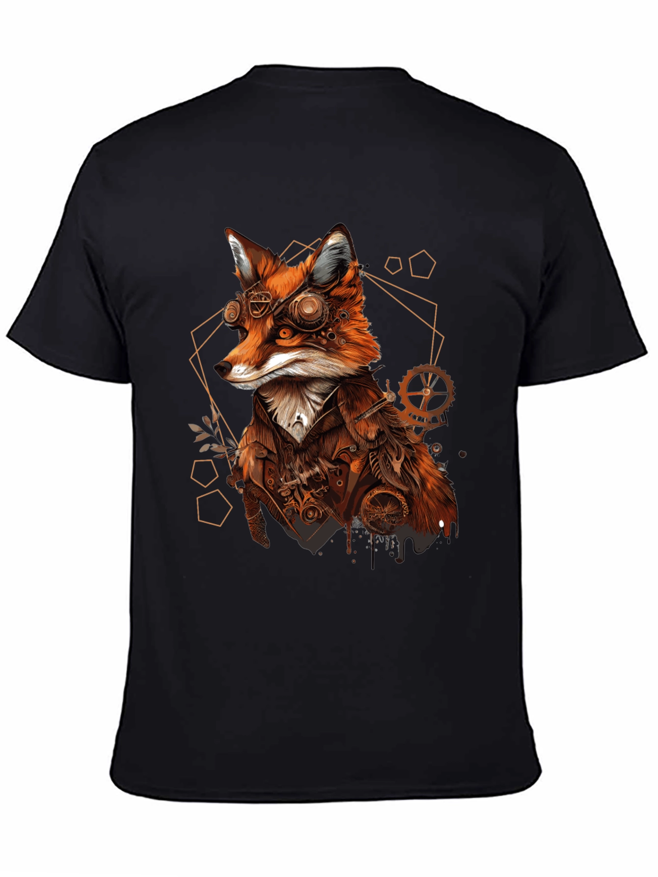 Steampunk Fox Graphic Tee - Unique Animal Design