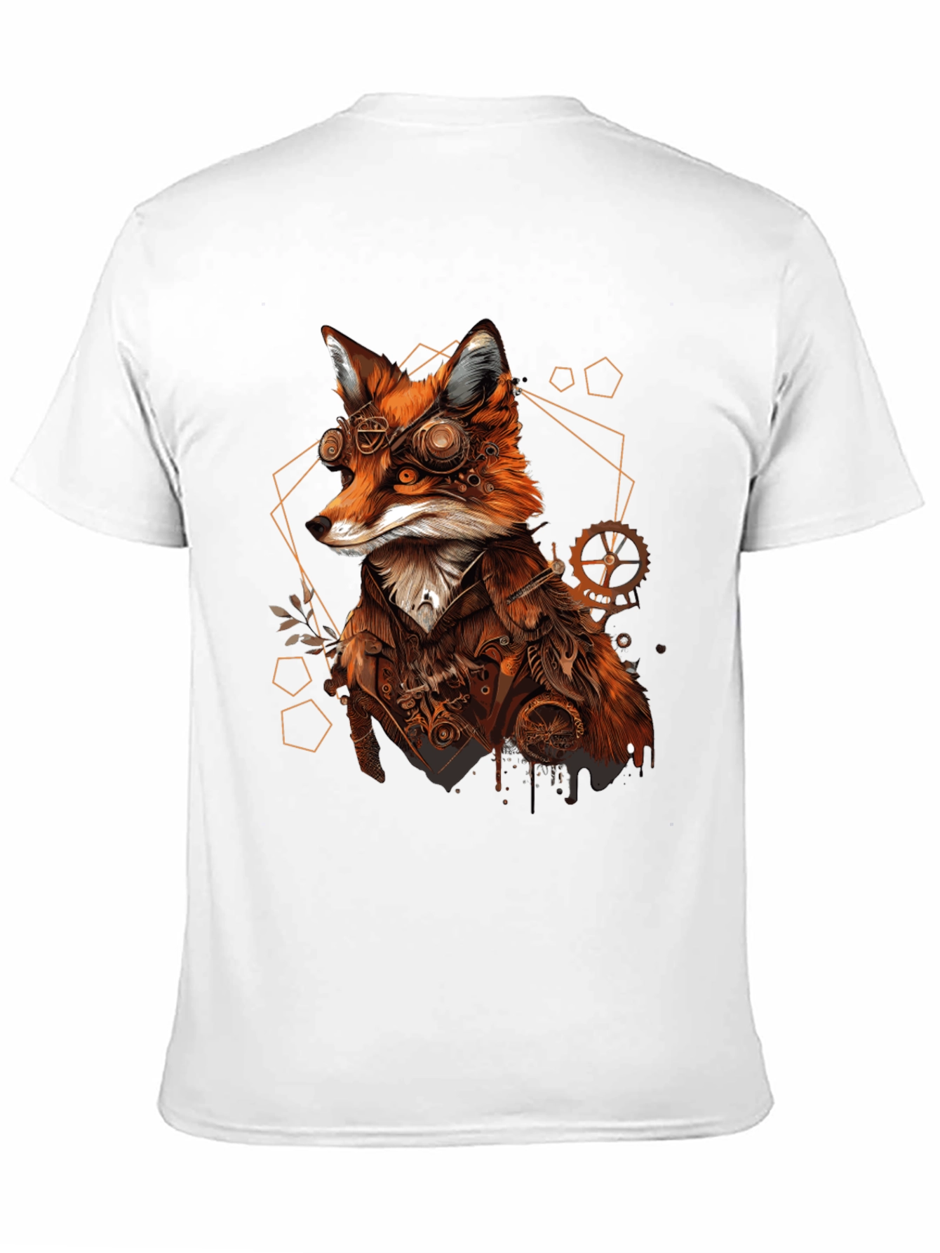Steampunk Fox Graphic Tee - Unique Animal Design