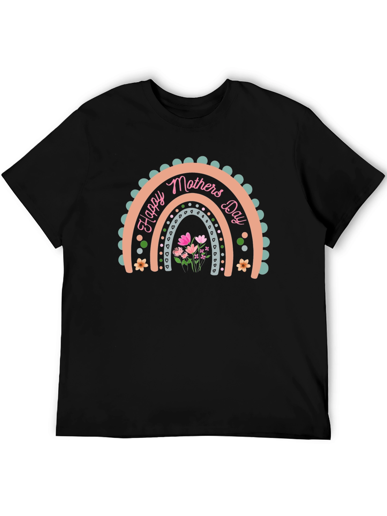 Happy Mothers Day Rainbow Graphic Tee