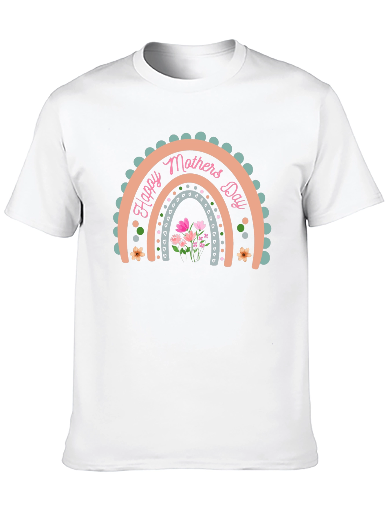Happy Mothers Day Rainbow Graphic Tee