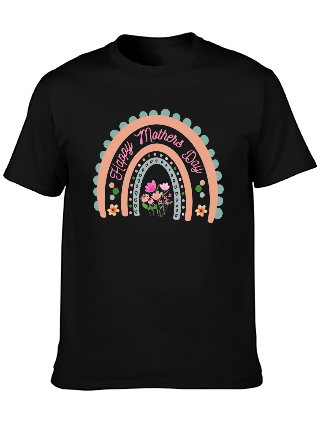 Happy Mothers Day Rainbow Graphic Tee