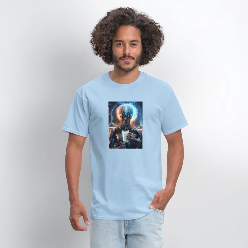 Evil demonic god holding a glass of milk above