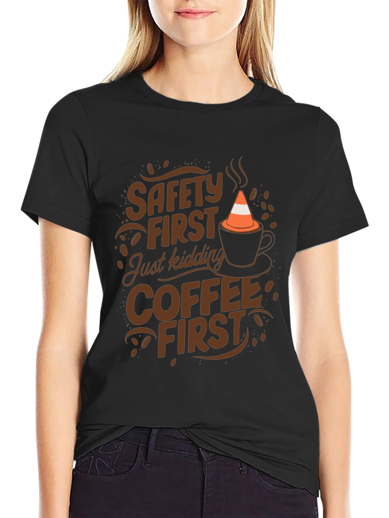 Safety First Coffee First Graphic Tee