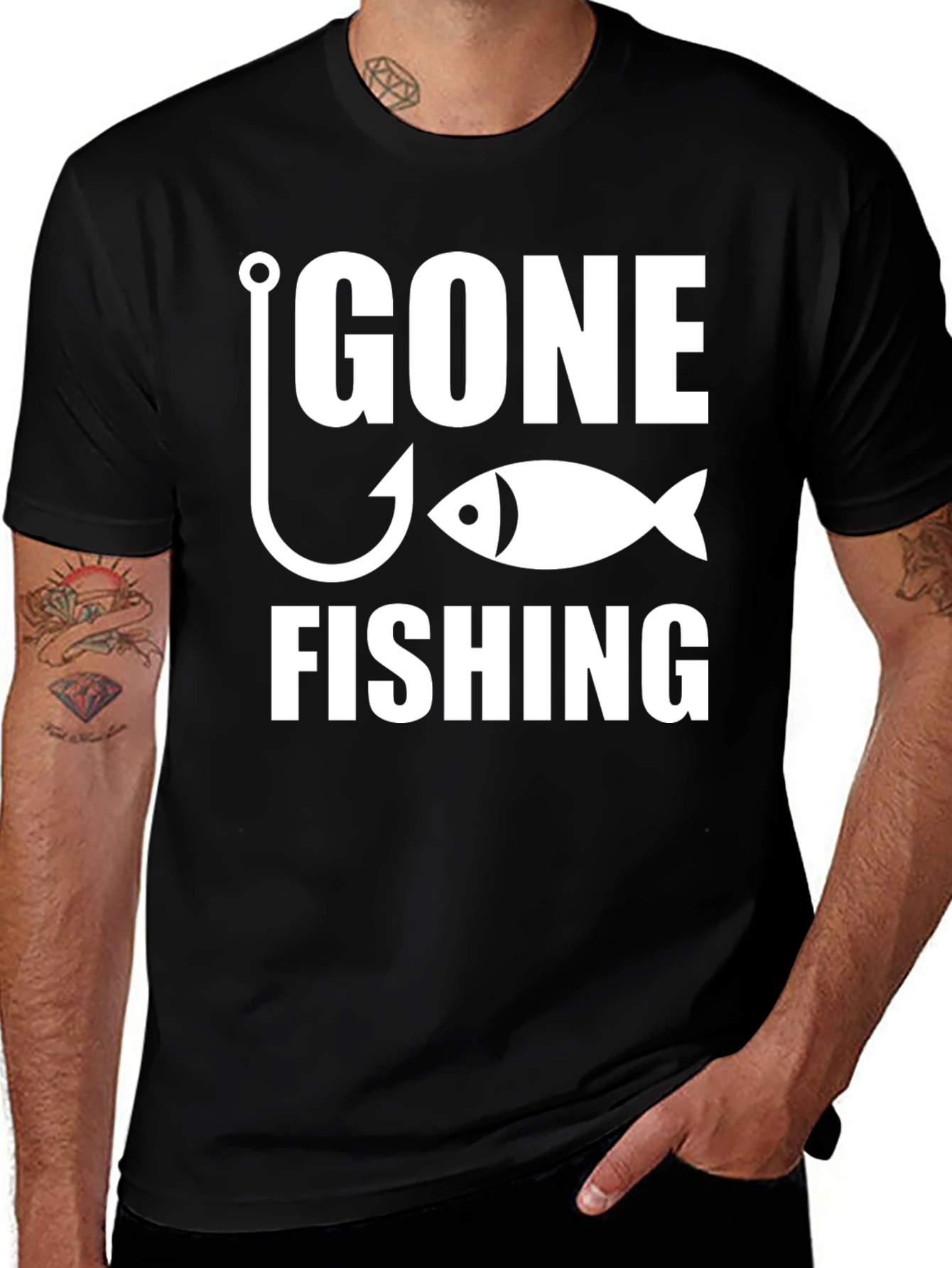 Gone Fishing Graphic T-Shirt