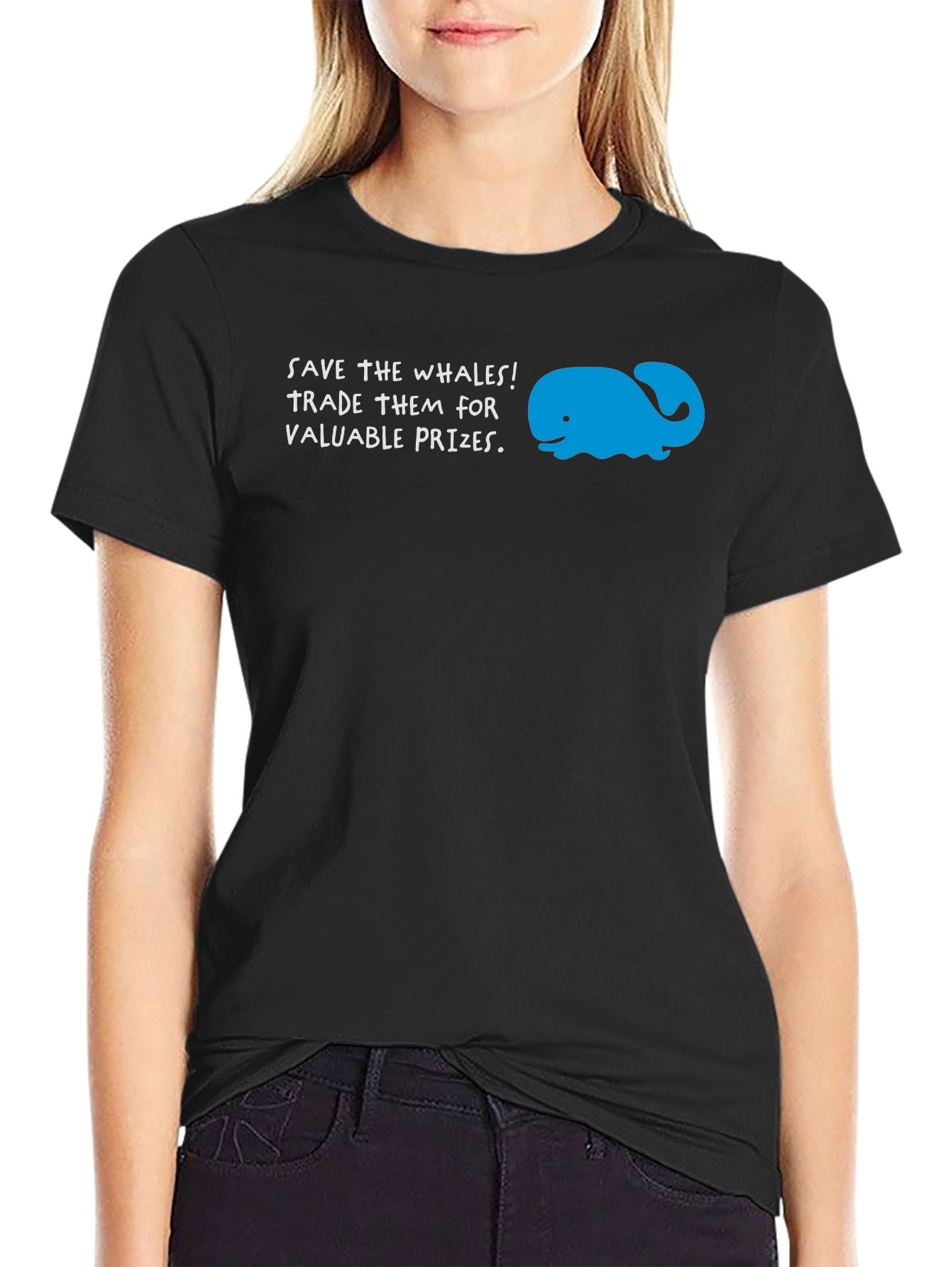 Save the Whales Graphic Tee -  Humorous Activism