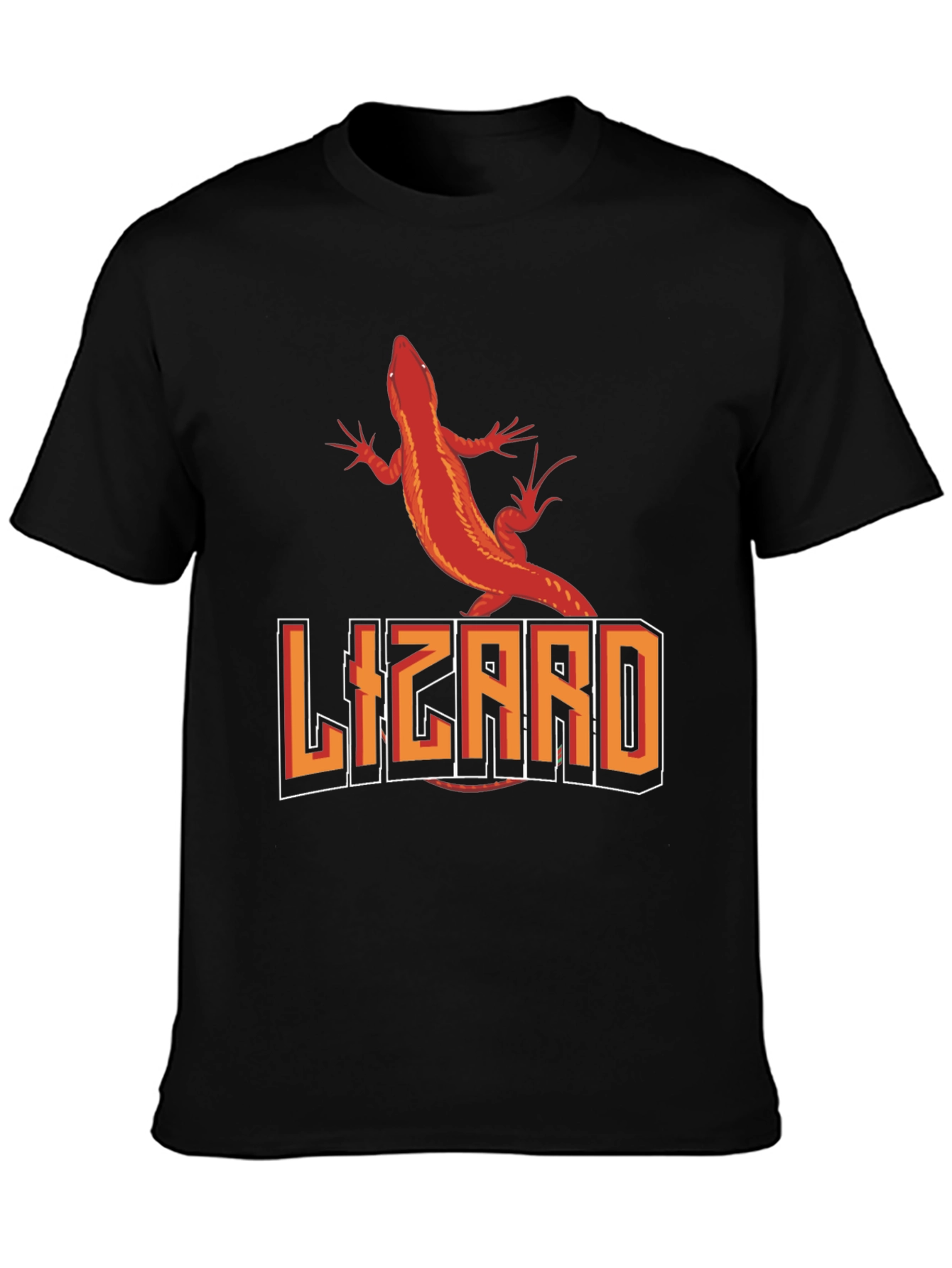 Lizard Graphic Print Crew Neck T-Shirt