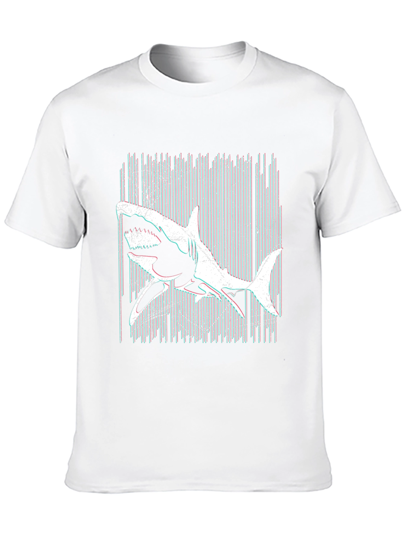 Shark Graphic Print Black T-Shirt