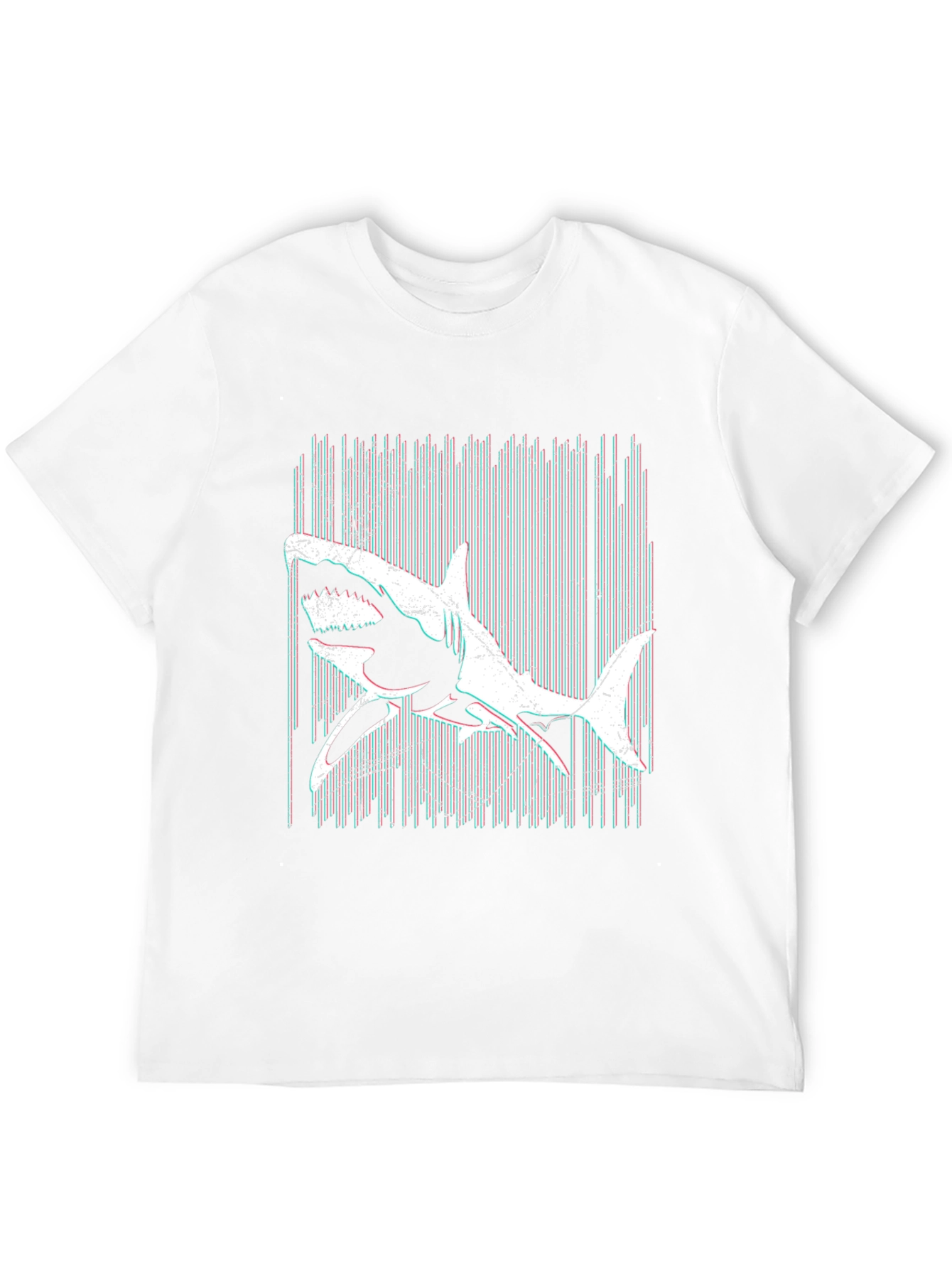 Shark Graphic Print Black T-Shirt