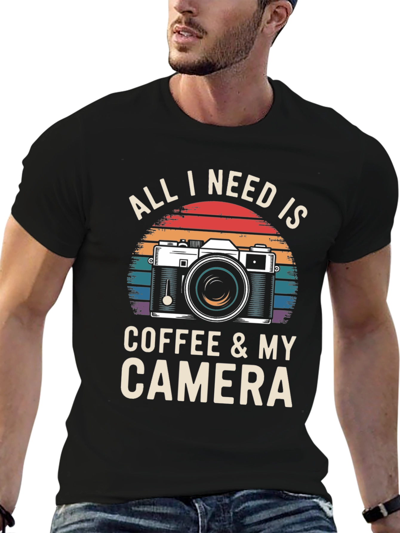 Coffee & Camera T-Shirt - Photographer Gift