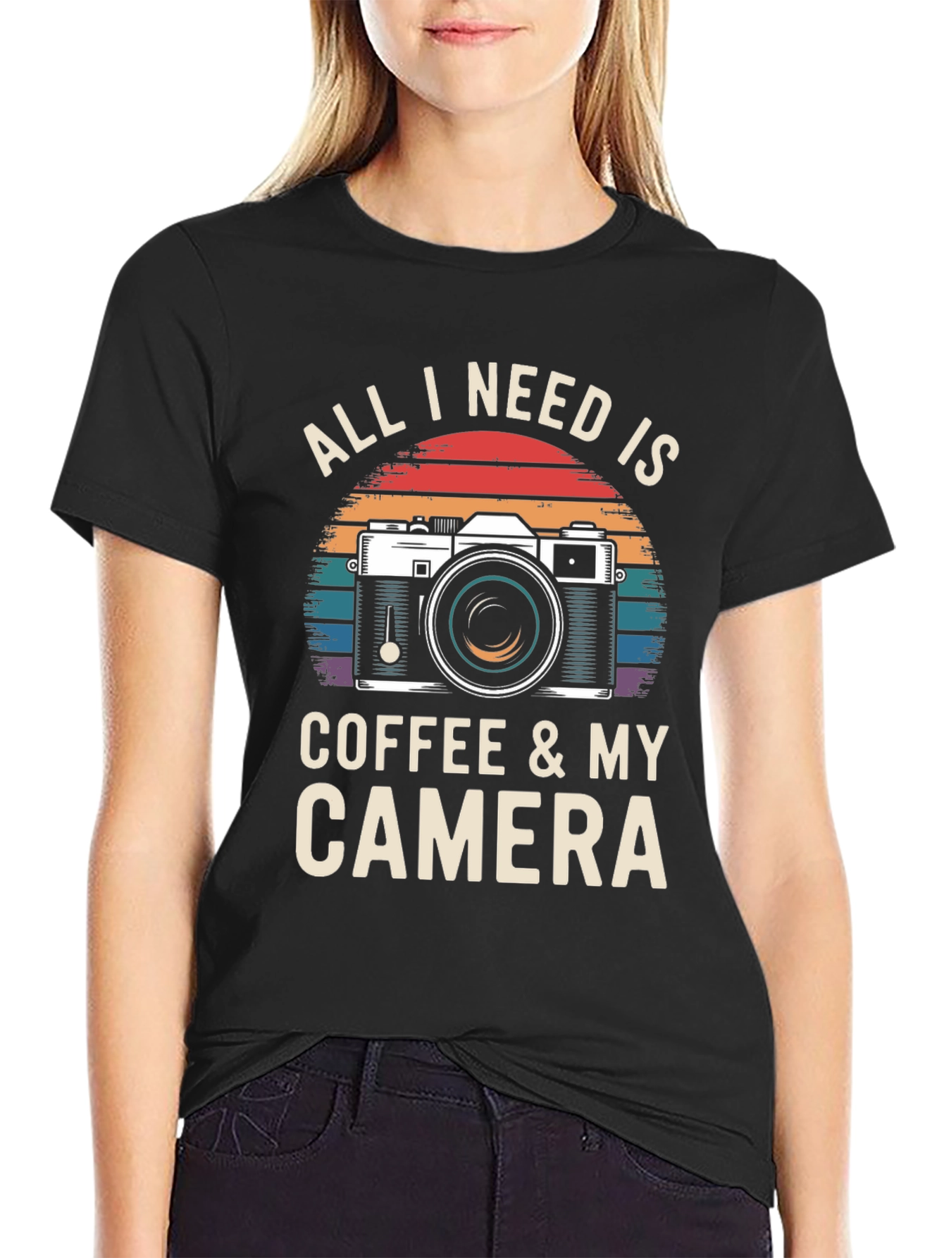 Coffee & Camera T-Shirt - Photographer Gift