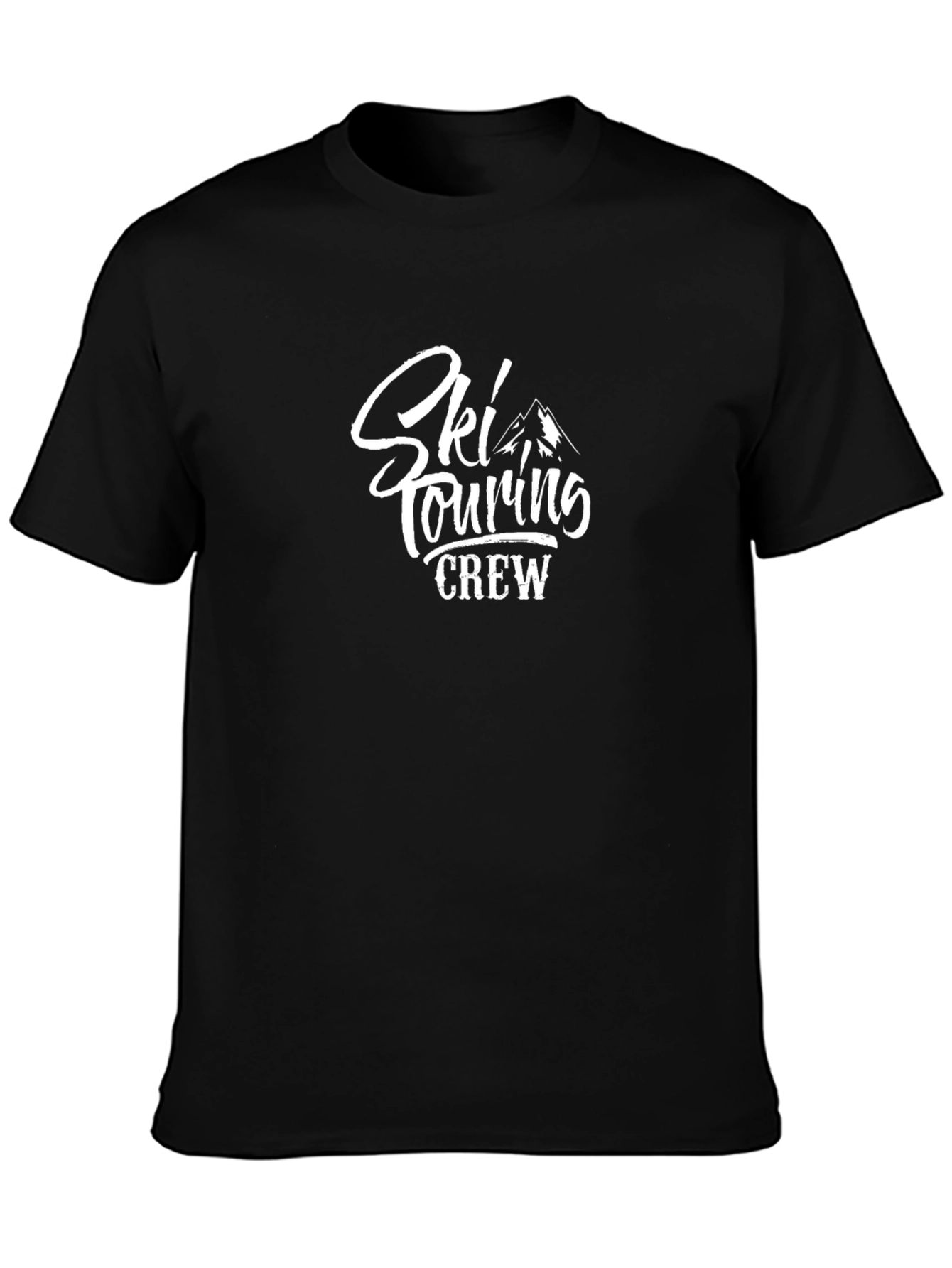 Ski Touring Crew Black T-Shirt