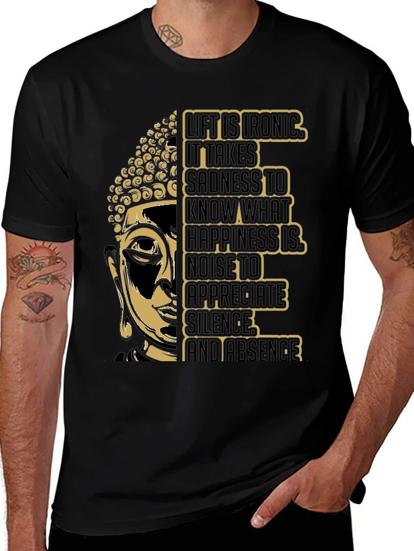 Buddha Graphic Tee - Irony of Life T-Shirt